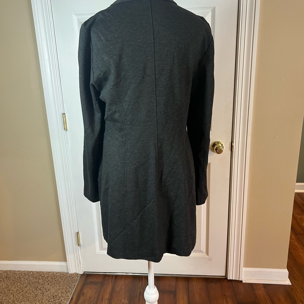 Cabi Casablanca Classic Ponte Trench Coat In Charcoal Gray #648 Medium - Picture 3 of 5